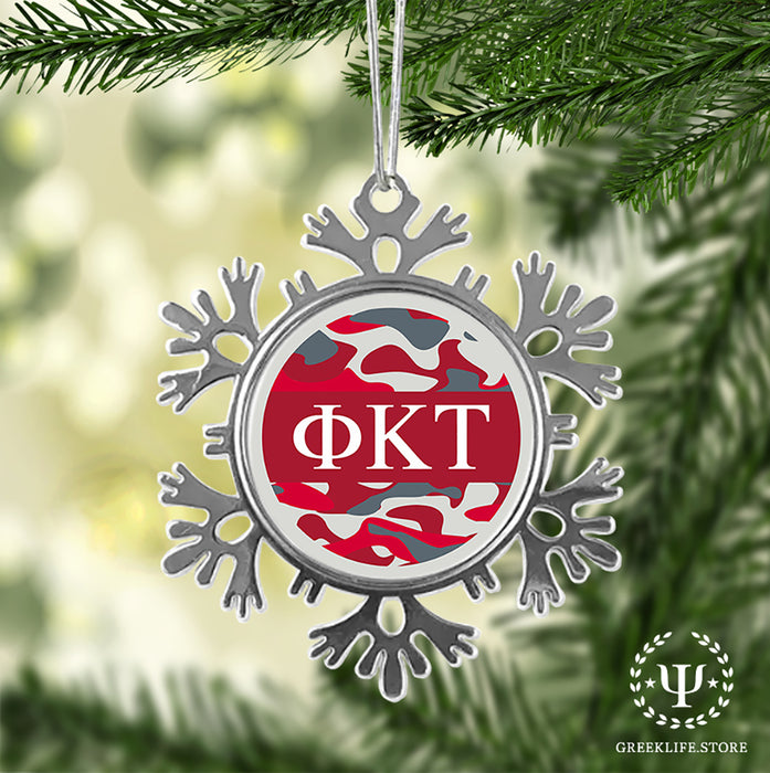 Phi Kappa Tau Christmas Ornament - Snowflake Metal