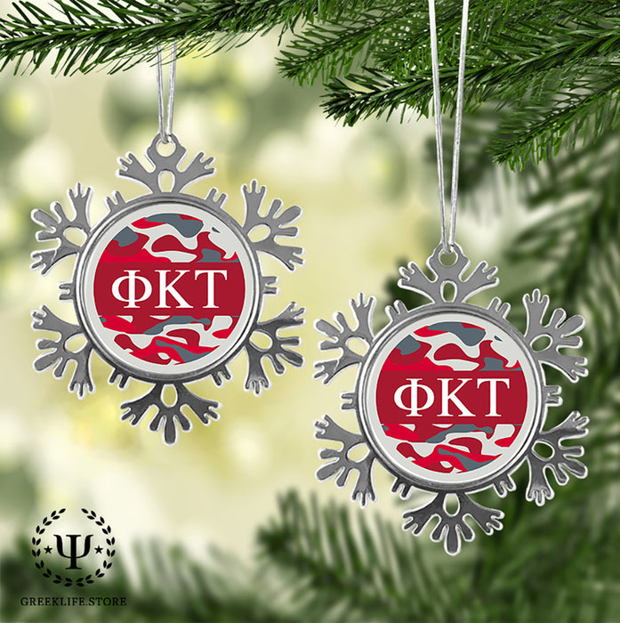 Phi Kappa Tau Christmas Ornament - Snowflake Metal