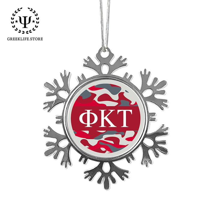 Phi Kappa Tau Christmas Ornament - Snowflake Metal