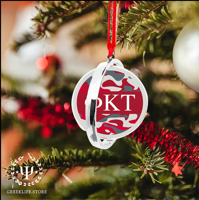 Phi Kappa Tau Christmas Reversible Flat Round Ornament