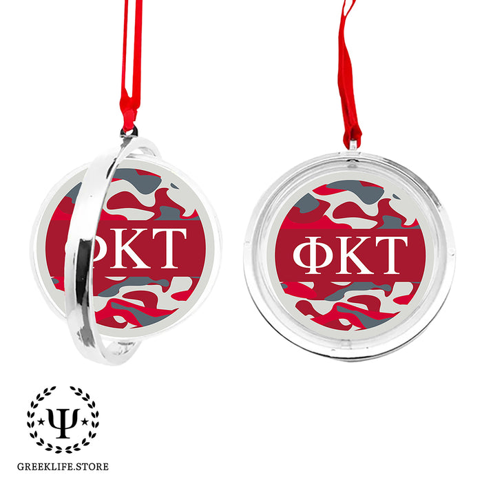 Phi Kappa Tau Christmas Reversible Flat Round Ornament