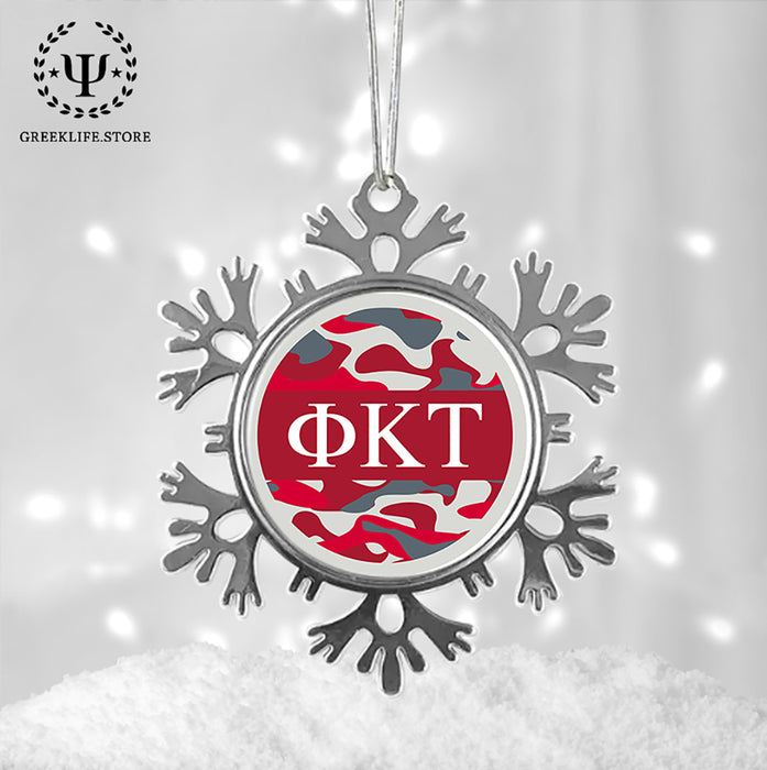 Phi Kappa Tau Christmas Ornament - Snowflake Metal