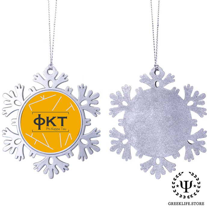 Phi Kappa Tau Christmas Ornament - Snowflake Metal