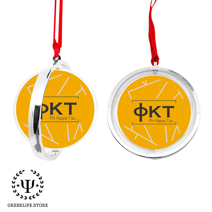 Phi Kappa Tau Christmas Reversible Flat Round Ornament