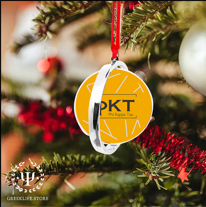 Phi Kappa Tau Christmas Reversible Flat Round Ornament