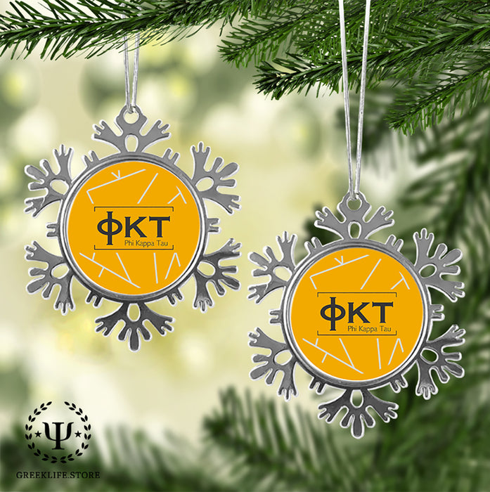 Phi Kappa Tau Christmas Ornament - Snowflake Metal