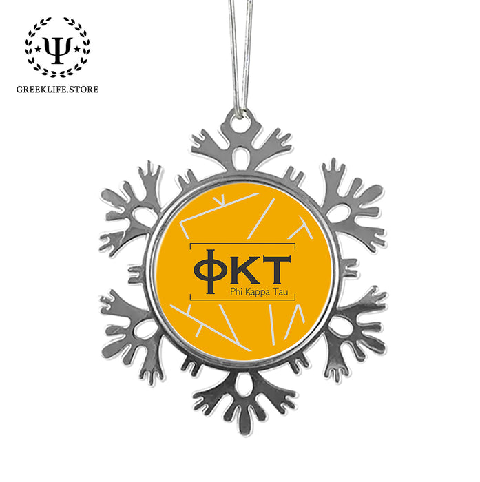 Phi Kappa Tau Christmas Ornament - Snowflake Metal
