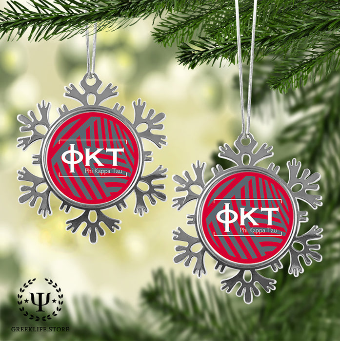 Phi Kappa Tau Christmas Ornament - Snowflake Metal
