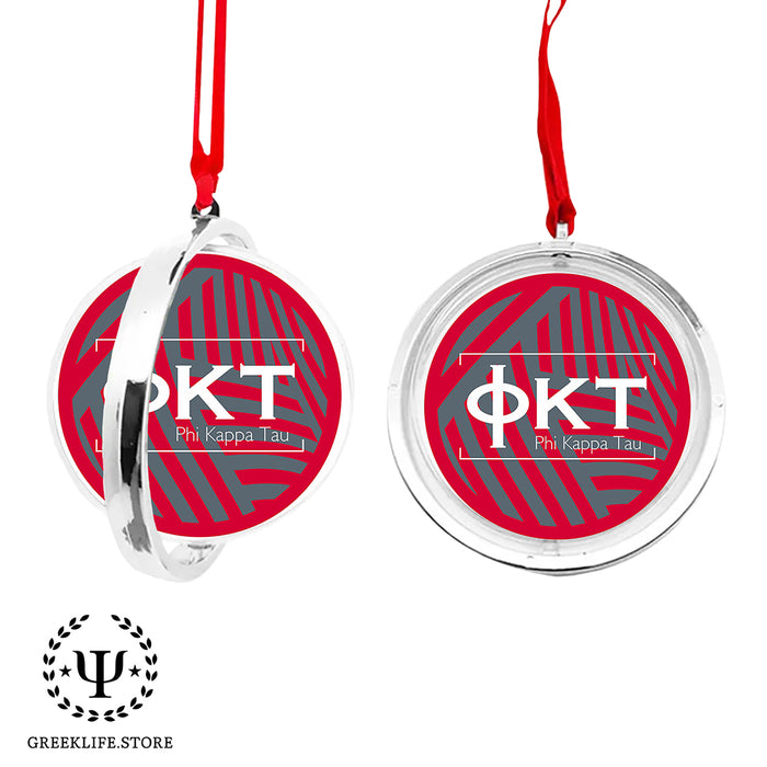 Phi Kappa Tau Christmas Reversible Flat Round Ornament
