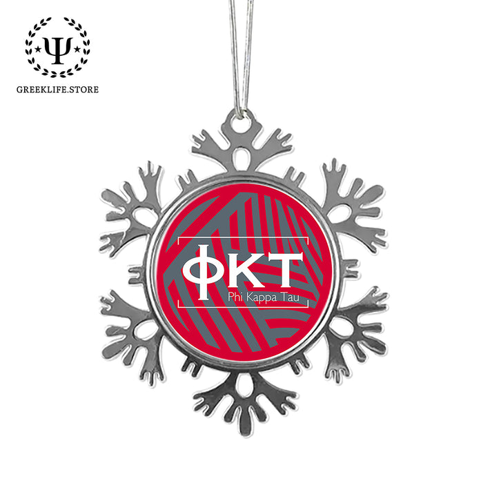 Phi Kappa Tau Christmas Ornament - Snowflake Metal