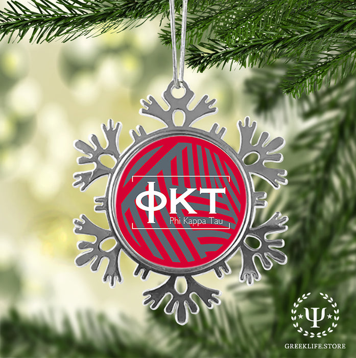 Phi Kappa Tau Christmas Ornament - Snowflake Metal