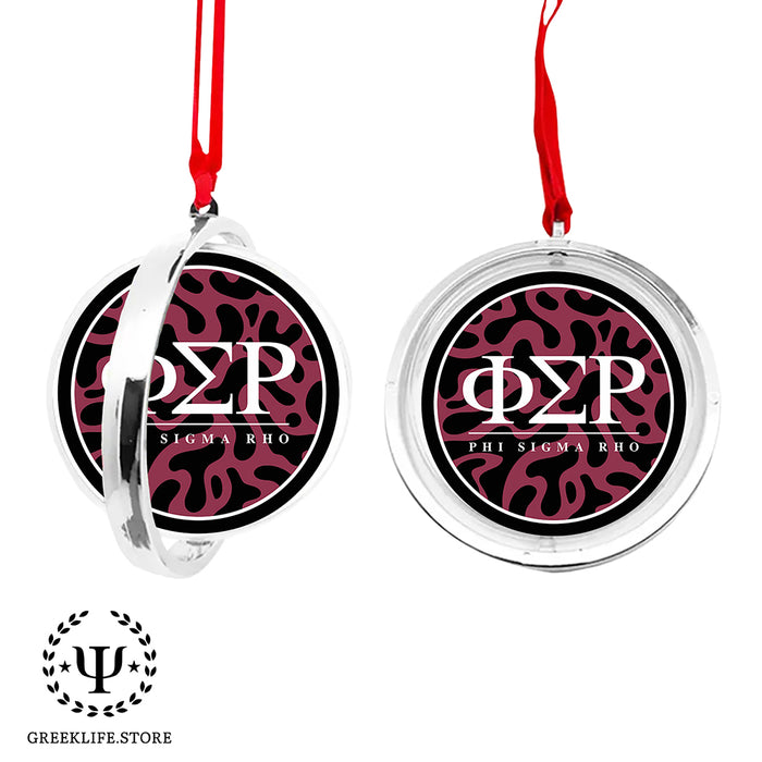 Phi Sigma Rho Christmas Reversible Flat Round Ornament