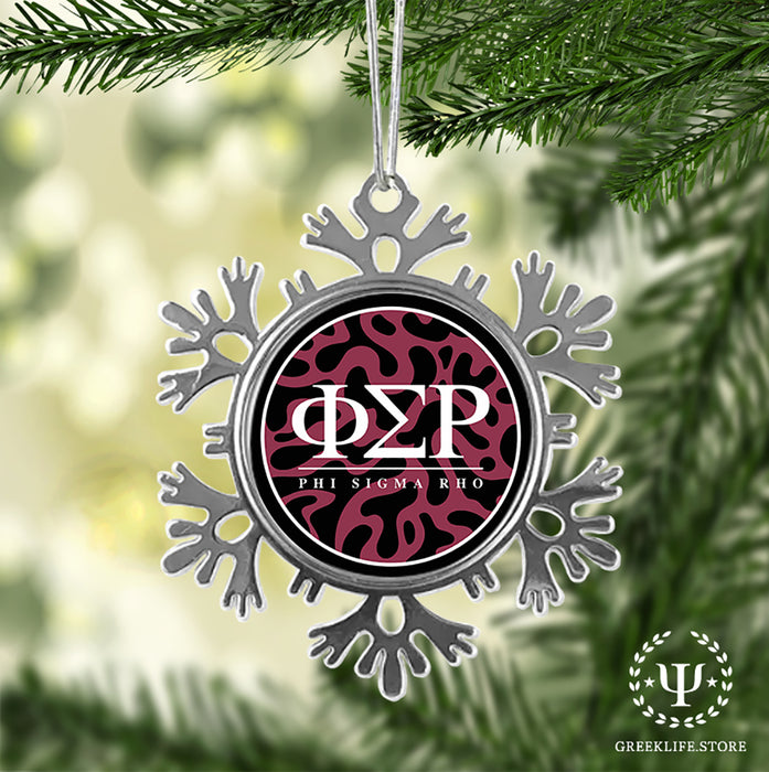 Phi Sigma Rho Christmas Ornament - Snowflake Metal