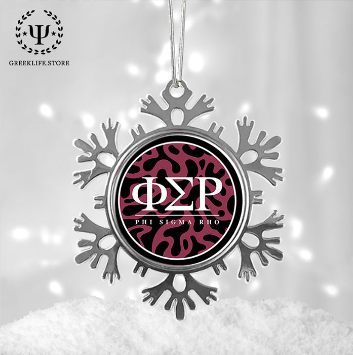 Phi Sigma Rho Christmas Ornament - Snowflake Metal