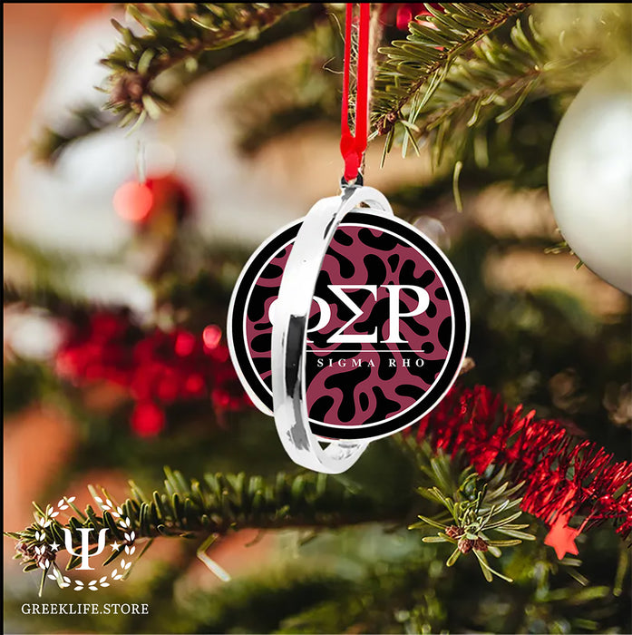 Phi Sigma Rho Christmas Reversible Flat Round Ornament