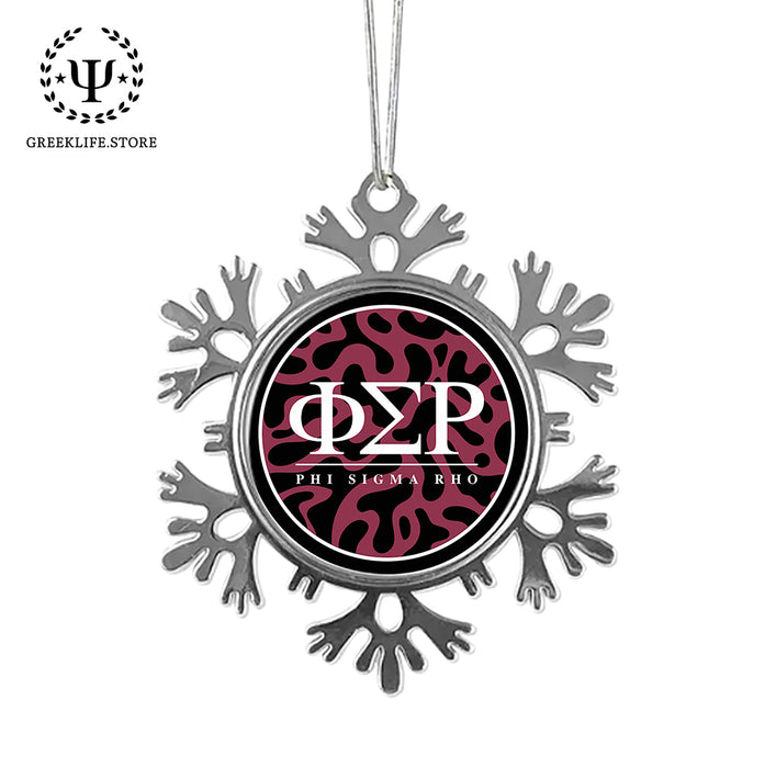 Phi Sigma Rho Christmas Ornament - Snowflake Metal