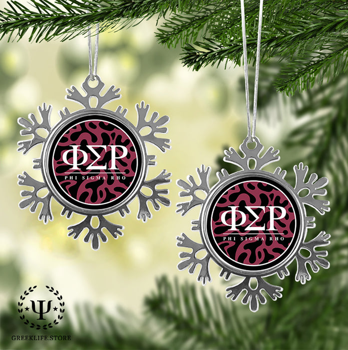 Phi Sigma Rho Christmas Ornament - Snowflake Metal