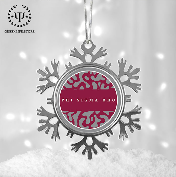Phi Sigma Rho Christmas Ornament - Snowflake Metal