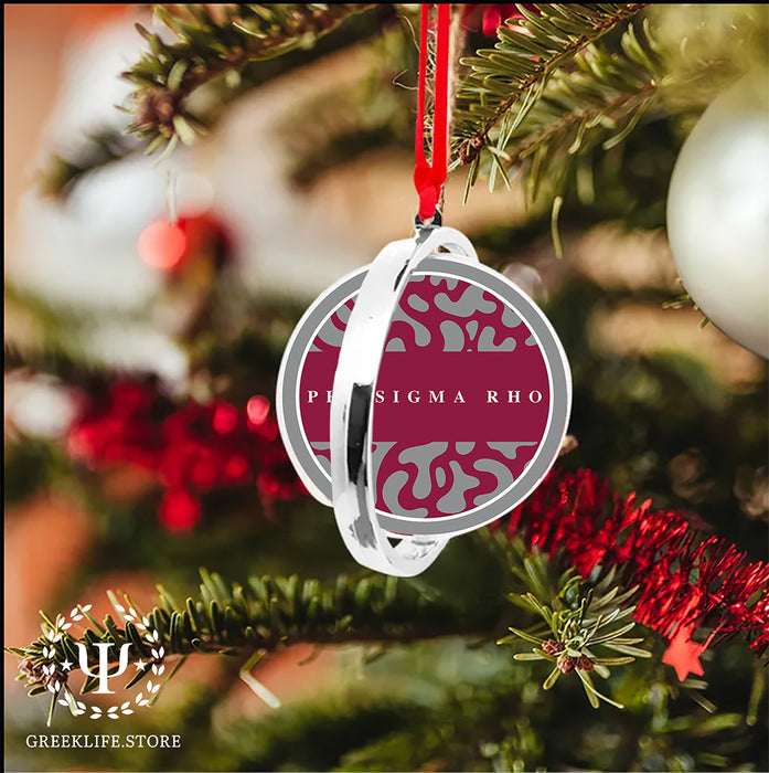 Phi Sigma Rho Christmas Reversible Flat Round Ornament