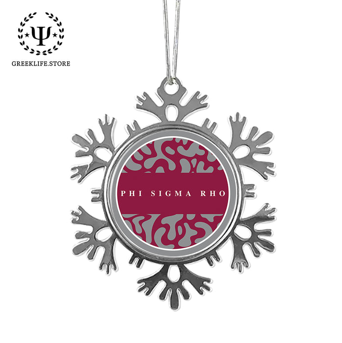 Phi Sigma Rho Christmas Ornament - Snowflake Metal