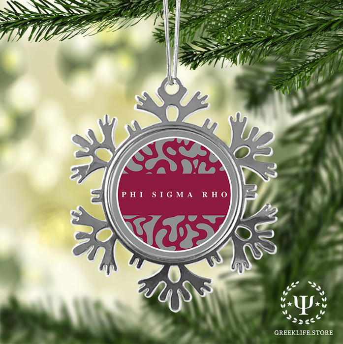 Phi Sigma Rho Christmas Ornament - Snowflake Metal