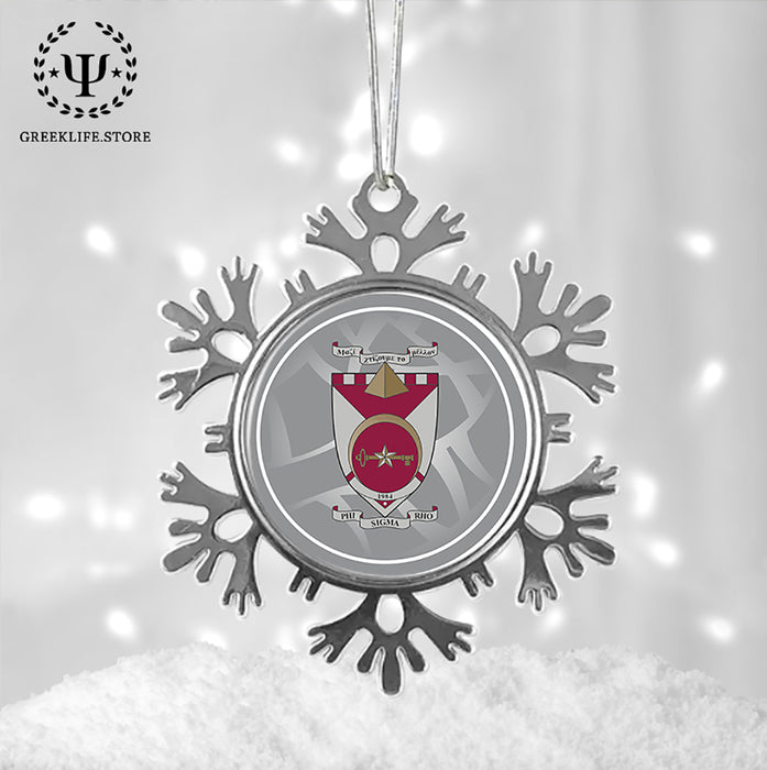 Phi Sigma Rho Christmas Ornament - Snowflake Metal