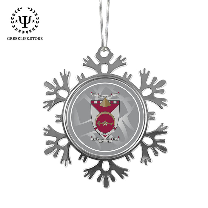 Phi Sigma Rho Christmas Ornament - Snowflake Metal