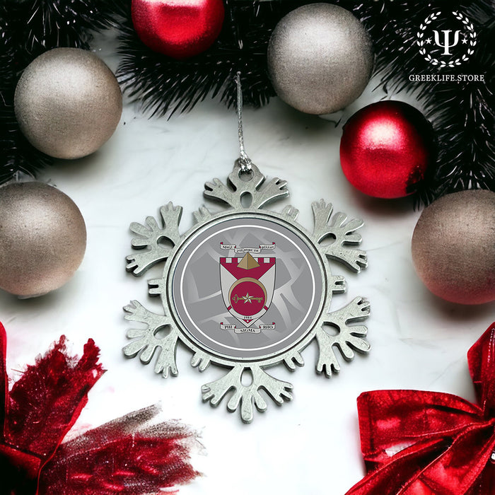 Phi Sigma Rho Christmas Ornament - Snowflake Metal