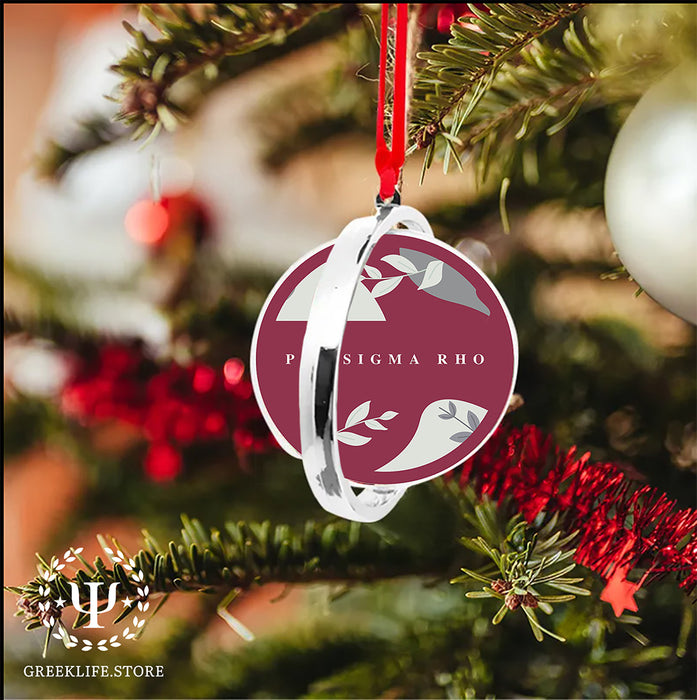Phi Sigma Rho Christmas Reversible Flat Round Ornament