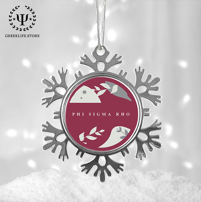 Phi Sigma Rho Christmas Ornament - Snowflake Metal