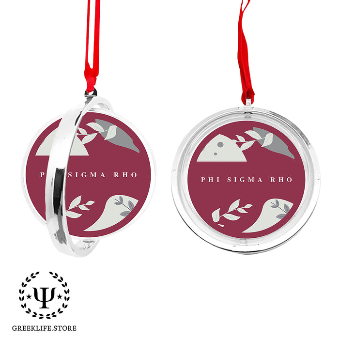 Phi Sigma Rho Christmas Reversible Flat Round Ornament