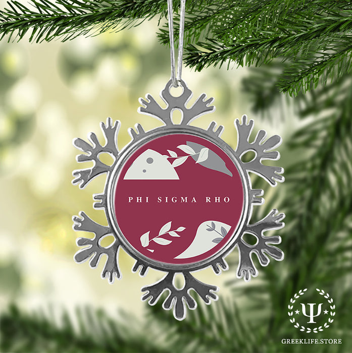 Phi Sigma Rho Christmas Ornament - Snowflake Metal