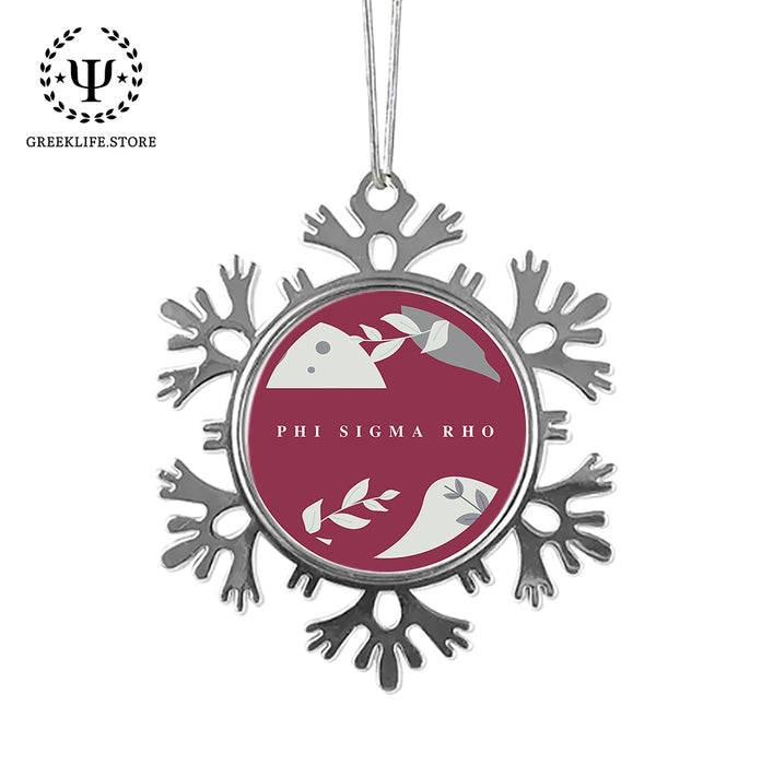 Phi Sigma Rho Christmas Ornament - Snowflake Metal