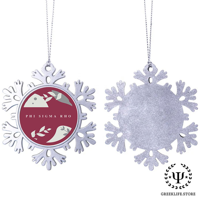 Phi Sigma Rho Christmas Ornament - Snowflake Metal