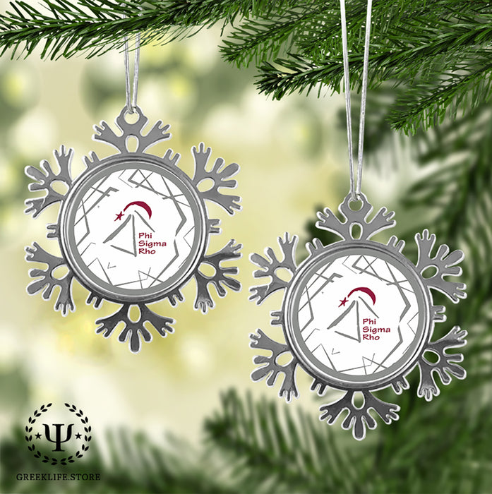 Phi Sigma Rho Christmas Ornament - Snowflake Metal