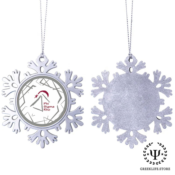 Phi Sigma Rho Christmas Ornament - Snowflake Metal