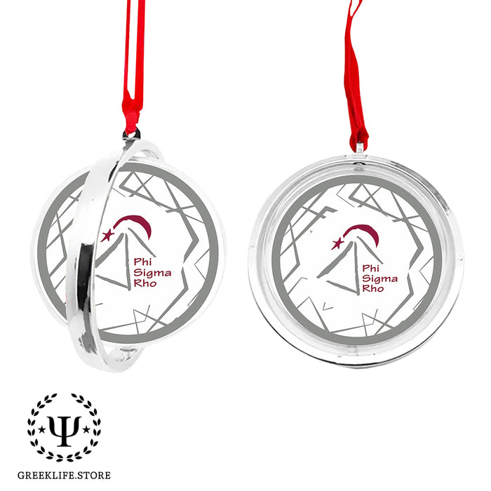 Phi Sigma Rho Christmas Reversible Flat Round Ornament