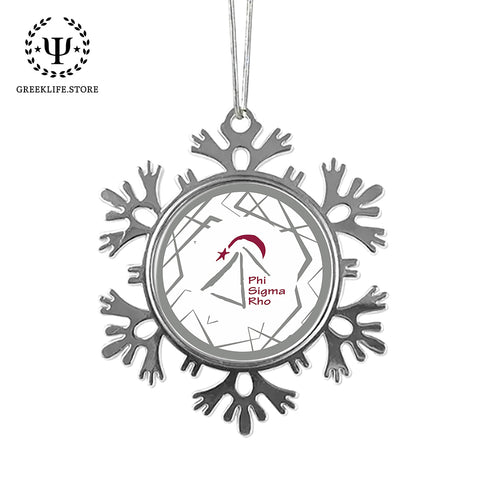 Phi Sigma Rho Christmas Ornament - Snowflake Metal