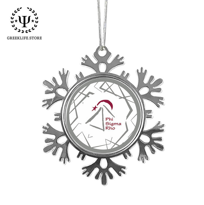 Phi Sigma Rho Christmas Ornament - Snowflake Metal