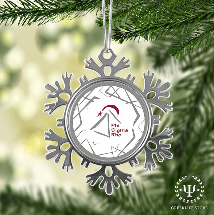 Phi Sigma Rho Christmas Ornament - Snowflake Metal