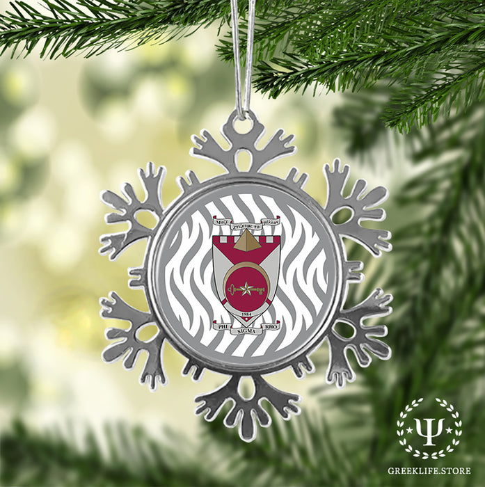 Phi Sigma Rho Christmas Ornament - Snowflake Metal
