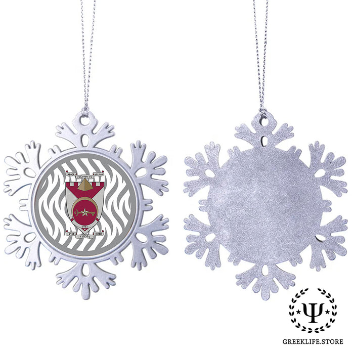 Phi Sigma Rho Christmas Ornament - Snowflake Metal