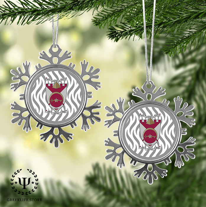 Phi Sigma Rho Christmas Ornament - Snowflake Metal