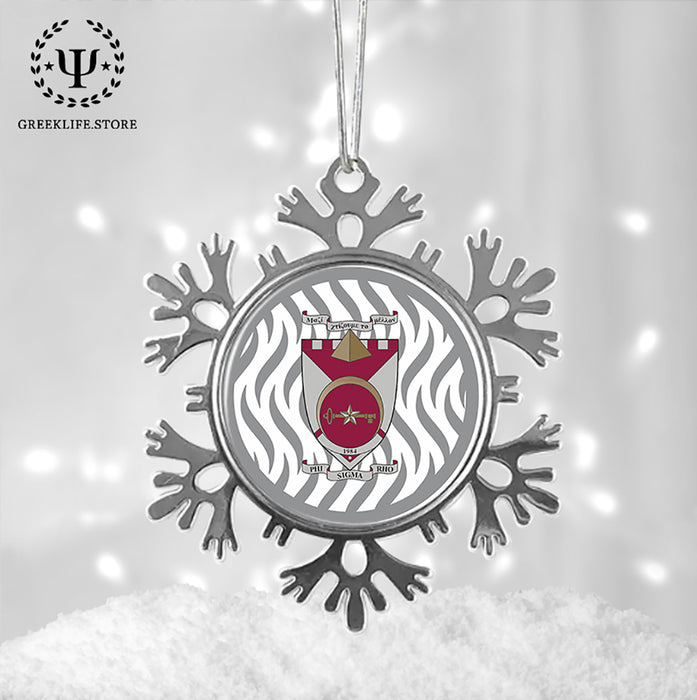 Phi Sigma Rho Christmas Ornament - Snowflake Metal