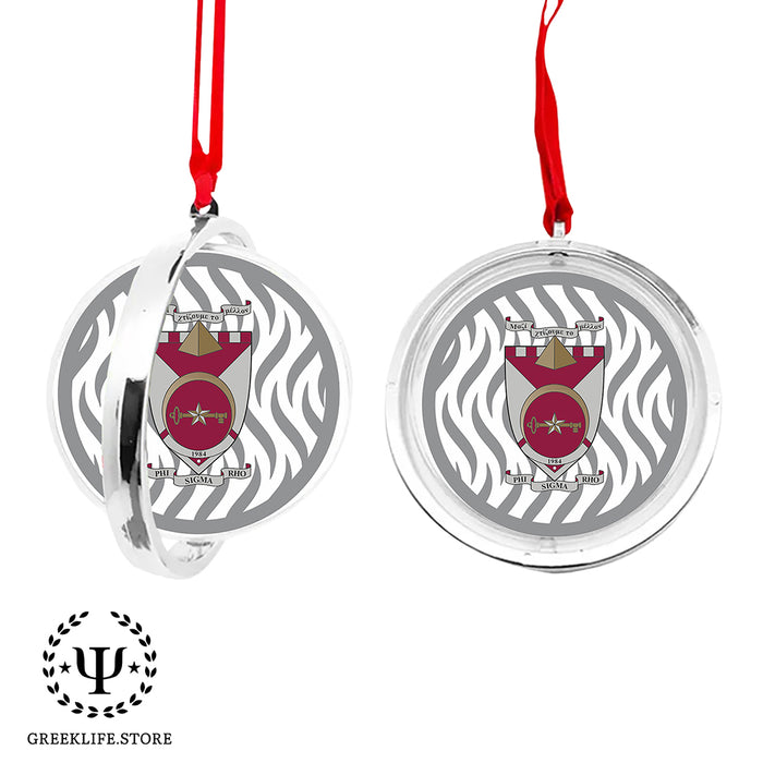 Phi Sigma Rho Christmas Reversible Flat Round Ornament