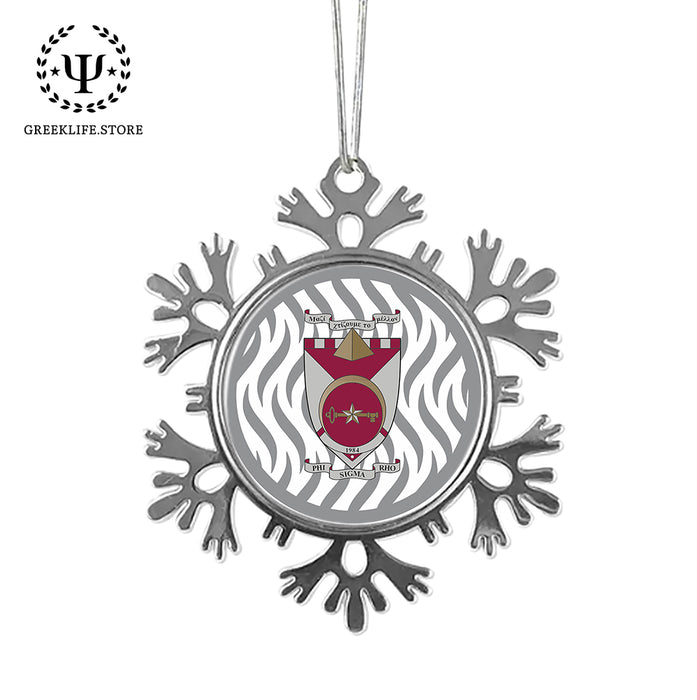 Phi Sigma Rho Christmas Ornament - Snowflake Metal