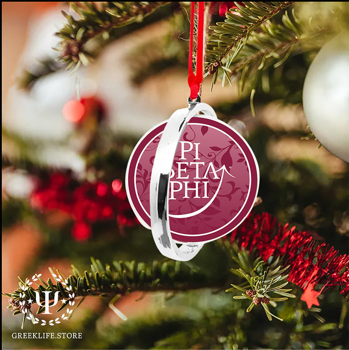 Pi Beta Phi Christmas Reversible Flat Round Ornament