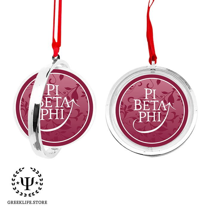 Pi Beta Phi Christmas Reversible Flat Round Ornament