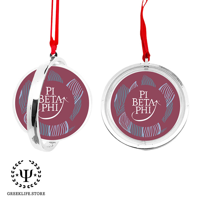 Pi Beta Phi Christmas Reversible Flat Round Ornament