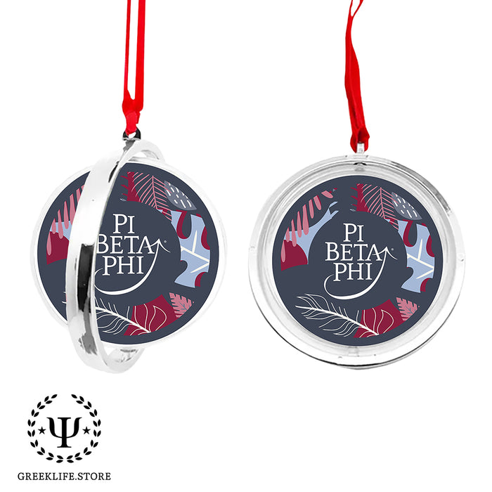 Pi Beta Phi Christmas Reversible Flat Round Ornament